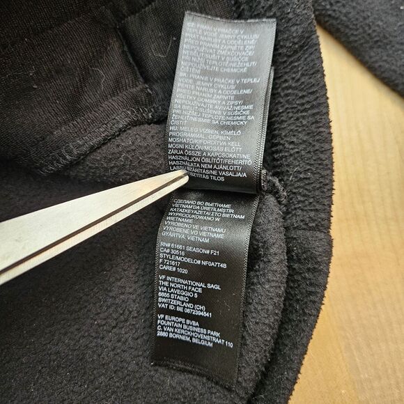 The North Face Jacket Boys Large 14/16 Black Fleece Full-Zip Warm Hoodie Youth - Picture 7 of 16